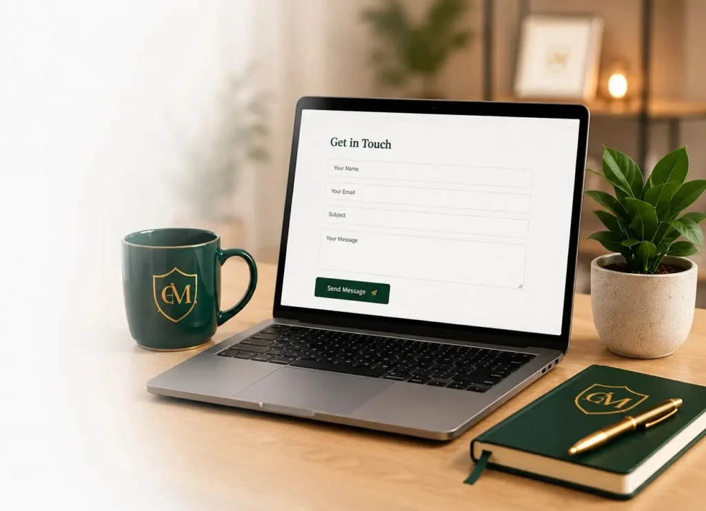 Contact Page Hero Workspace – Cynthia Mueni's